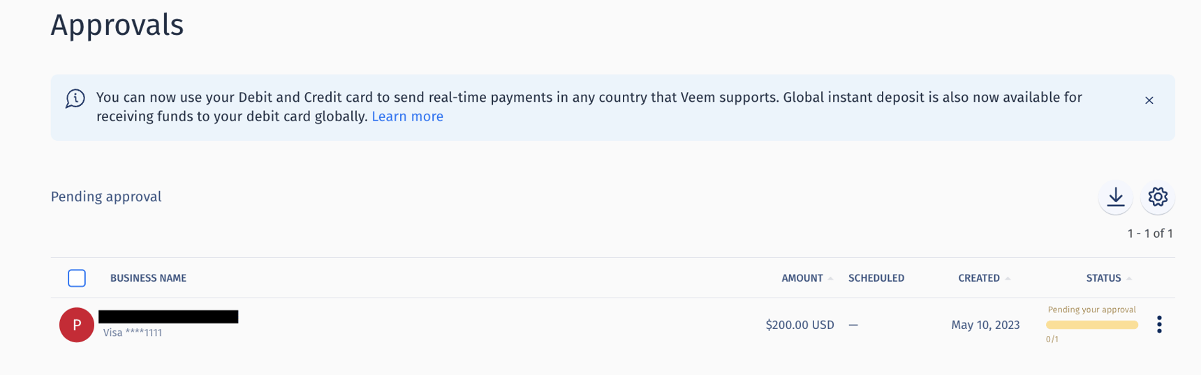 How to approve a payment